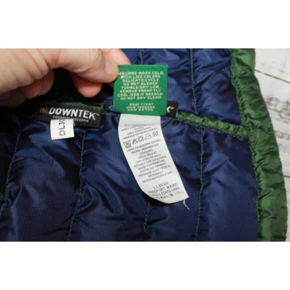 LL Bean Ultralight 850 Down Sweater Hooded Jacket Green XXXL Tall - Picture 8 of 12